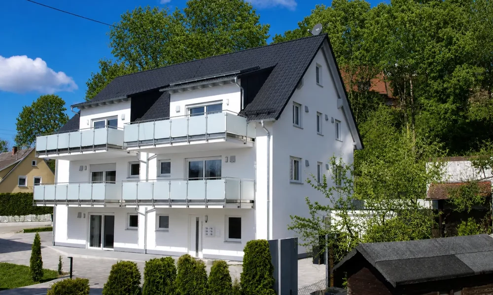 Außenansicht von Südost auf das Gästehaus Munk