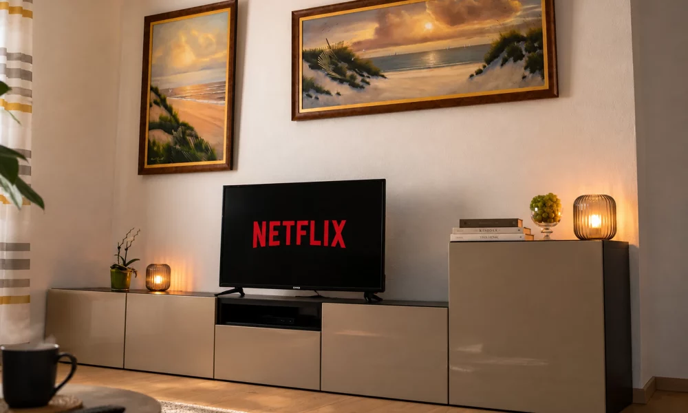 Wohnesszimmer & Küche - Sideboard mit TV (Netflix inklusive)