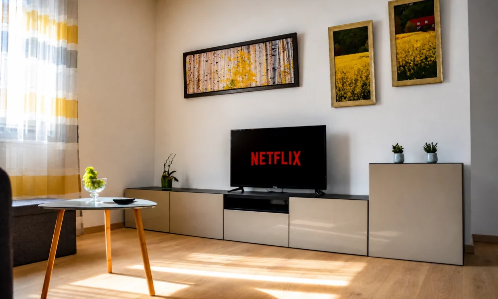 Wohnesszimmer & Küche - Sideboard mit TV (Netflix inklusive)