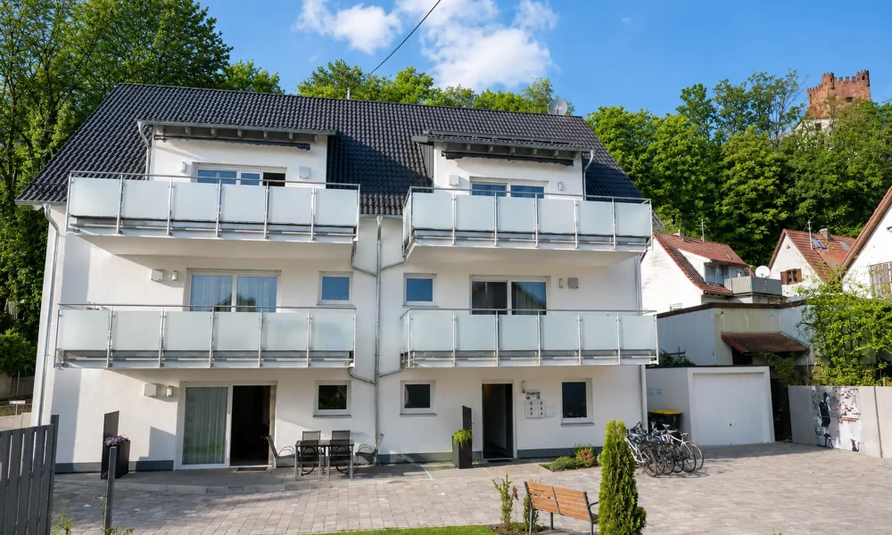 Außenansich von Südost auf das Gästehaus Munk im Herbst